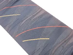 抽象横段模様織り出し袋帯